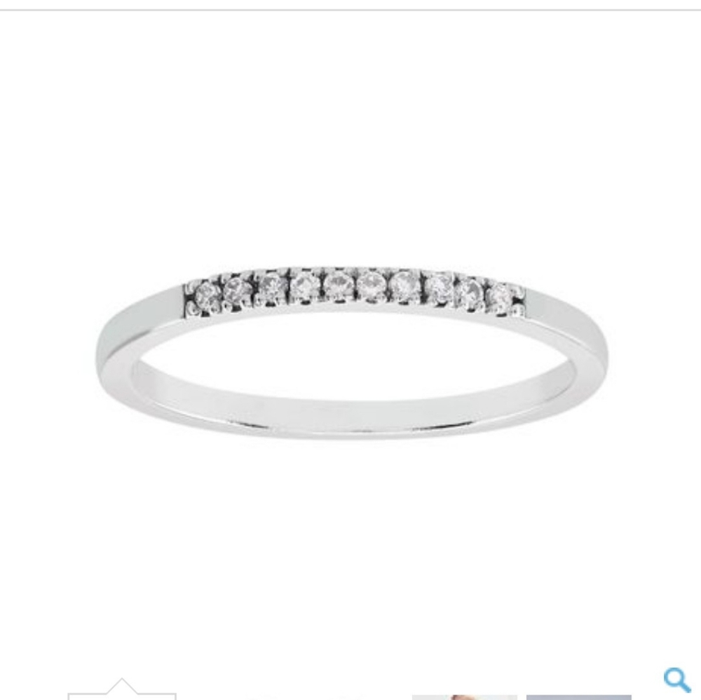 Silpada Silver Ring with Clear Stones